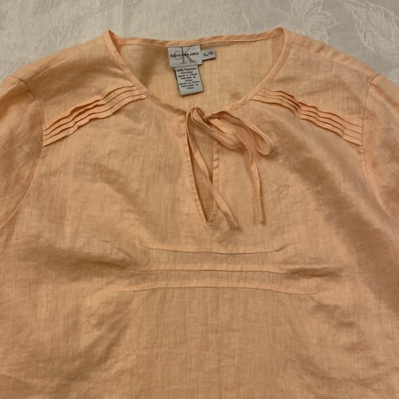 Calvin Klein Jeans women’s %100 Linen long sleeve Size XL NWT - Picture 10 of 11